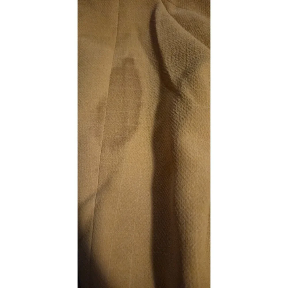 ML Studio‎ Tan Yellow Suit Jacket Coat Mens 42R Polyester Distressed 🟡